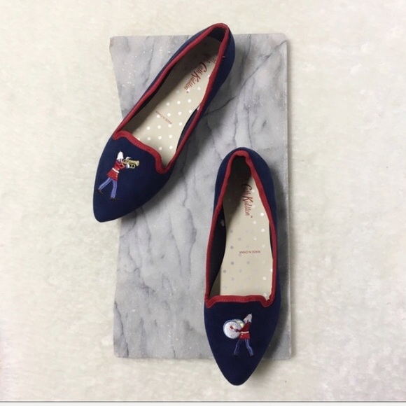 Cath Kidston Shoes - Cath Kidston Felt Velvet Marching Band Flats Sz 9
